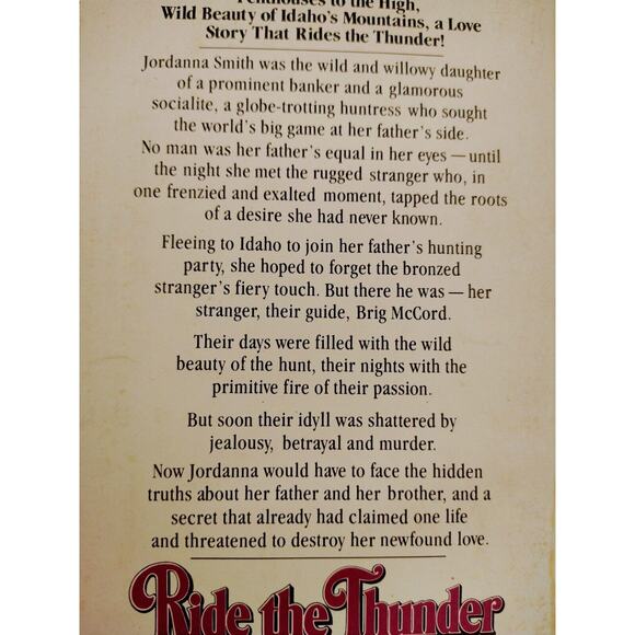 Vtg 1980 - Ride the Thunder - Janet Dailey - Romance Paperback - Picture 3 of 11